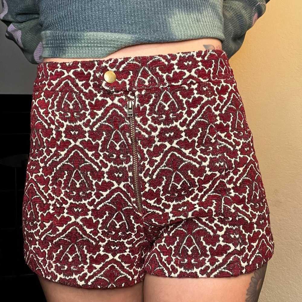Ecote jacquard brocade pin-up shorts (Urban Outfitters)